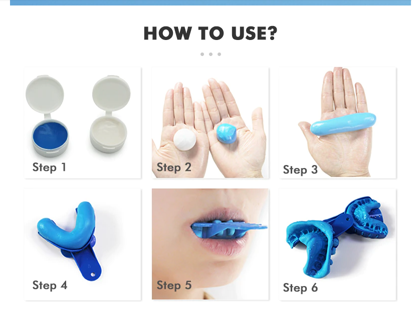 Dental Impression Putty Mold Kit (Upper and Lower Impression Kit) - Extra  Putty!